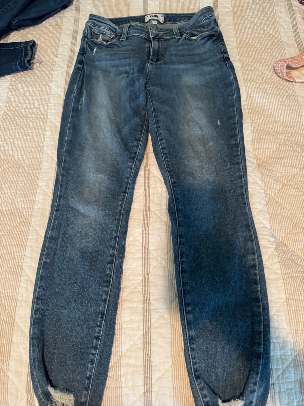 PAIGE Women’s Dark Indigo Boyfriend Jeans